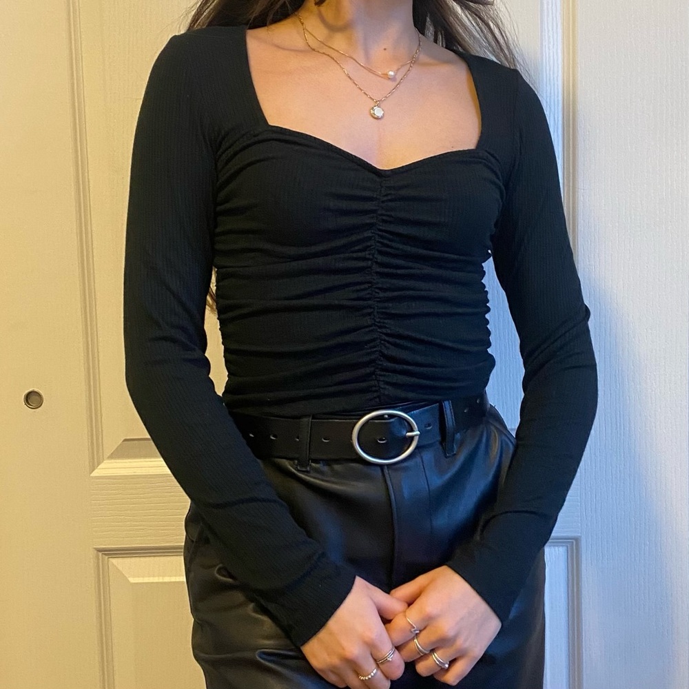 ruched crop top